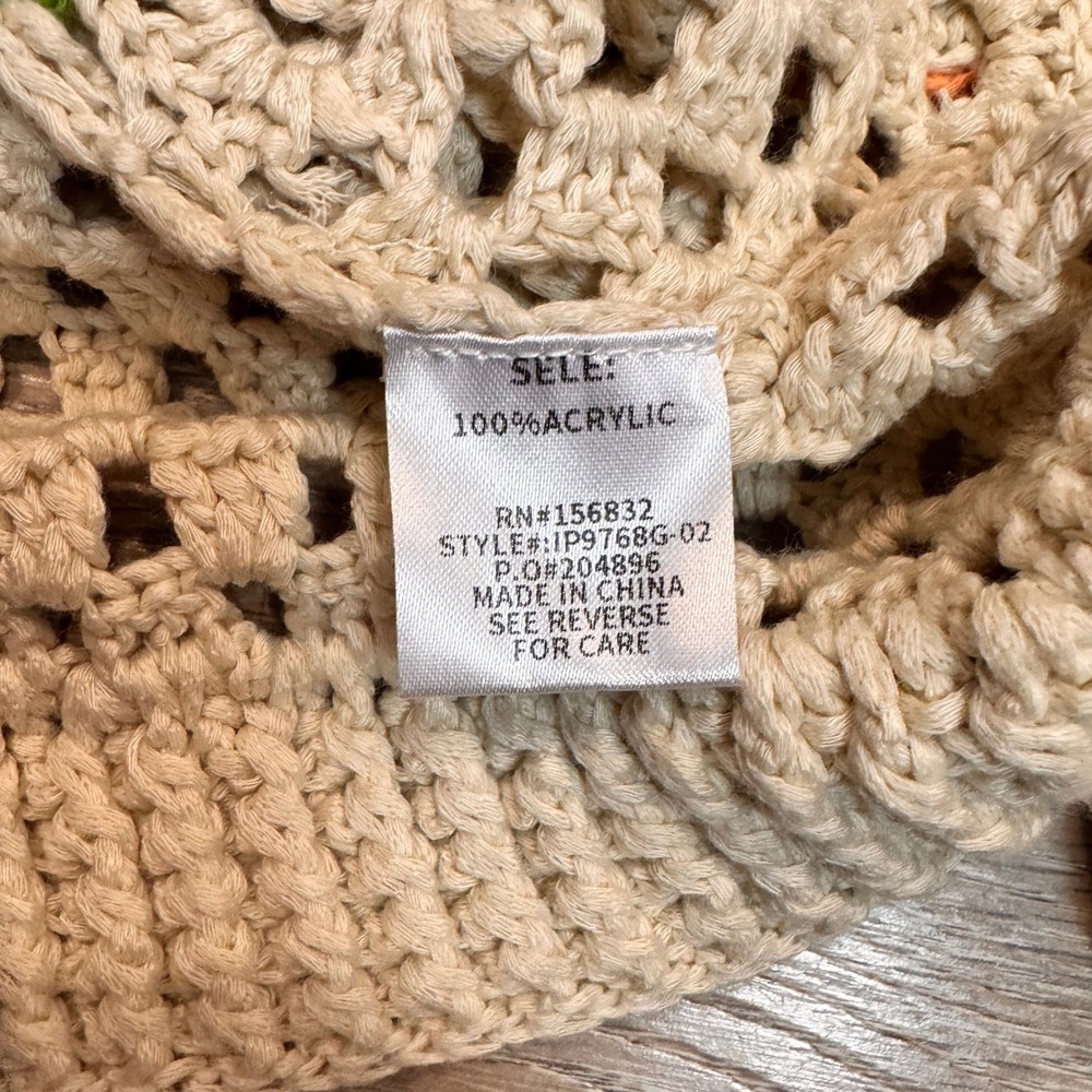 Bibi Crochet Patchwork Granny Square Sweater V-Ne… - image 6